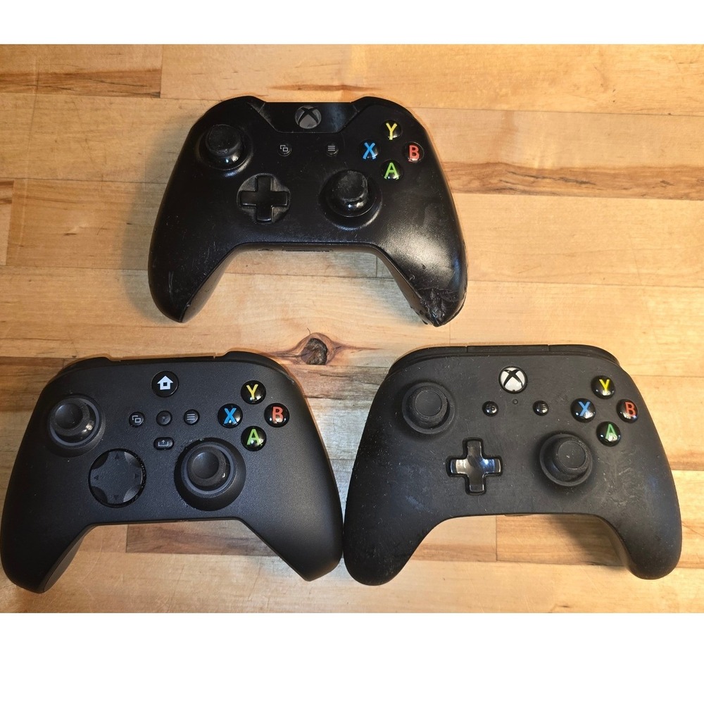Xbox One Controller Lot Microsoft 1697 PowerA Wireless & wired Black For Parts